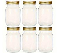 Bocal en verre, récipient à couvercle rond réutilisable, bocal de rangement en verre avec couvercle d'étanchéité standard, lavage à la main uniquement, bocal de rangement de cuisine polyvalent pour la