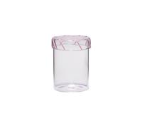 Bocal en verre rose, motif spiralé, rond - Hübsch, Heir - Ø9 H14 cm