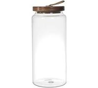 Bocal en Verre Transparent avec Couvercle Acacia H22cm / 145cl - DORAN - ALTOBUY Transparent