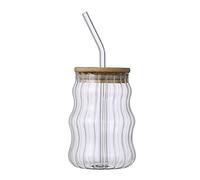 Bocal en verre transparent de grande capacité pour milkshake bière A