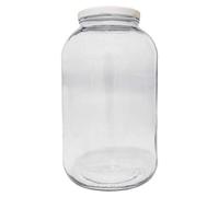 Bocal en verre XXL 4250 ml avec couvercle blanc et étiquette d'étiquetage