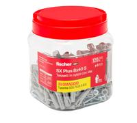 Fischer Chevilles Propack SX Plus 8 S – 120 chevilles 8 x 40 avec vis + foret SDS 8 mm, réutilisable