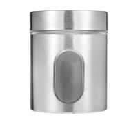 Bocal Hermétique Acier Inoxydable 600ml, Fenêtre Transparente Couvercle | Conception Scellée, Surface Lisse sans Bavures, Rangement Compact pour Aliments, Petites Affaires, Comptoirs, Boutiques