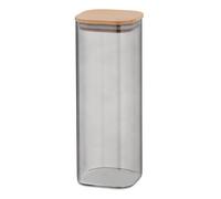 Bocal hermétique - Kela - Néa - Verre - 2L - Couvercle en bois - Gris