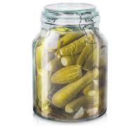 orion group Bocal en verre avec fermeture à étrier brevetée 3,4 l, Boite de Conservation Alimentaire Hermétique