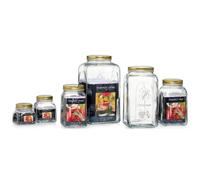 Ritzenhoff & Breker – Grand bocal carré en verre – 5 litres – bouchon à vis