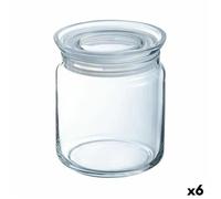 Bocal Luminarc Pav Transparent Silicone Verre (1 L) (6 Unités)
