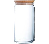 Bocal - LUMINARC - Pure Jar Wood - Couvercle bois - 1,5 L - Hermétique sans plomb ni cadmium