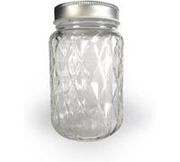 Bocal Mason Jar avec couvercle 37,5 cl - diamant Transparent G