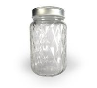 Bocal Mason Jar - GRAINE CREATIVE - Diamant - 375 ml - Couvercle argenté - Décoration créative