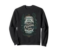 Bocal Mason Vintage Crazy Canning Lady Homesteading Garden Sweatshirt