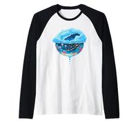 Bocal Océanique avec Poissons Méduses Corail et Ciel Étoilé Manche Raglan