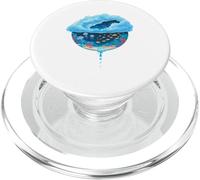 Bocal Océanique avec Poissons Méduses Corail et Ciel Étoilé PopSockets PopGrip pour MagSafe