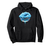 Bocal Océanique avec Poissons Méduses Corail et Ciel Étoilé Sweat à Capuche