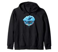 Bocal Océanique avec Poissons Méduses Corail et Ciel Étoilé Sweat à Capuche