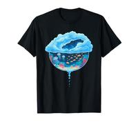 Bocal Océanique avec Poissons Méduses Corail et Ciel Étoilé T-Shirt
