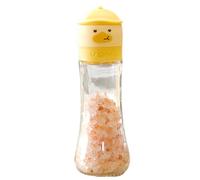 Bocal pour moulin à poivre manuel : noyau de broyage en acier inoxydable, récipient transparent pour condiments, moulin réglable facilement, design compact rechargeable | Broyeur E