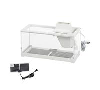 Bocal pour poissons Aquarium Réservoir pour poissons rectangulaire transparentAcrylique résistant à la chute pour usage domestique avec pompe et lumière intégréeAquarium écologique Décor pour la