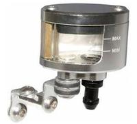 Bocal-reservoir de maitre cylindre de frein universel ovale alu cnc argent (sortie dessous verticale) -p2r- n/a G