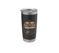 Bocal rétro au levain I Only Trust Bacteria I Raised Gobelet isotherme en acier inoxydable double paroi