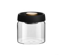 Bocal sous vide en verre transparent avec joint à pompe manuelle pour grains de café, grains entiers, noix, épices, céréales et garde-manger (500 ml)