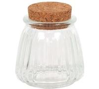 bocal verre bouchon liège 6.6x7.8cm transparent - piovacarri 3873 Transparent G