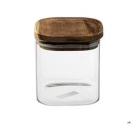 5five Bocal en verre hermétique Hermet 0,6 L Transparent & Marron