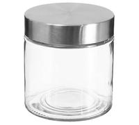 5five Bocal en verre avec couvercle en acier inoxydable, 0,75 L