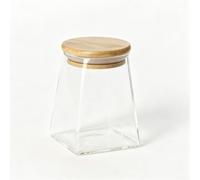 Bocal Verre Trapézoïdal 750ml Couvercle Étanche(550ml) | Verre borosilicate pour robuste, résistant aux chocs thermiques, transparent pour voir le , pour idéal cuisine quotidienne