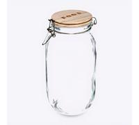 Bocal Wording en verre avec couvercle en bois 2 L