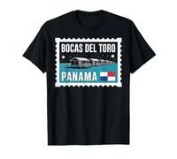 Bocas Del Toro Panama Timbre-Poste Souvenir de Voyage T-Shirt Graphique avec Valeur