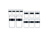 Bodum Set de bocaux de conservation PRESSO K11830-01SA-1 – 12 bocaux plastique, couvercle hermétique