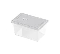 Bocaux à Poissons Réservoir de Poissons Domestique Pet Réservoir de Tortues Attrape-extérieur Conteneur spécial Boîte d'alimentation Domestique avec Couvercle Coulissant Aquarium(Grigio,30x20.5x19cm)