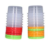 Bocaux de Conservation Alimentaires Ronds Empilables Polyvalents de 8 Oz, 12 Ensembles de Petits Récipients avec Couvercles pour Contrôle des Portions, Congélateur de Cuisine, Passe au