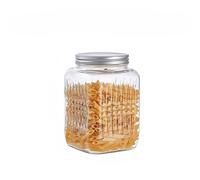 Bocaux De Conservation Carrés en Verre avec Couvercles Hermétiques, Récipients Mason à Large Ouverture, Grands Bocaux en Verre Scellés pour La Mise en Conserve, 1 Piece 2700ml