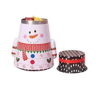 Bocaux de Noël,Boîte De Conservation Hermétique Père Noël Et Bonhomme De Neige,Bocal À Bonbons Et Biscuits Père Et Bonhomme De Neige - pour Snacks Noix Jouets Cadeaux Adultes Décoration Maison Bu