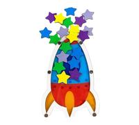 Bocaux de récompense Rockets Stars pour enfants, salle de classe, comportement positif, récompenses pour enfants, bocaux de fusées, jolies étoiles, motivant pour les enfants