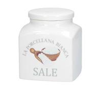 La Porcellana Bianca – Bocal en porcelaine décoré sel