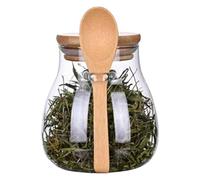 Bocaux en verre avec couvercle hermétique et cuillère | Récipient en verre de cuisine Hermetic Food Container | Fermeture de sécurité pour thé Farin Coffee Thé