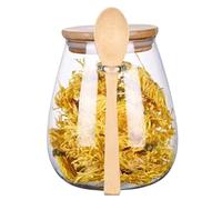 Bocaux en verre avec couvercle hermétique et cuillère | Récipient en verre de cuisine Hermetic Food Container | Fermeture de sécurité pour thé Farin Coffee Thé