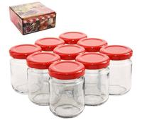 Bocaux en verre avec couvercle - ORION - 60 ml - 9 pièces - 4,5x4,5x6 cm - Couvercle à vis - Hermétique - Verre épais