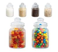 Bocaux en verre pots de rangement 600 g transparent bocaux hermétiques 1000 ml