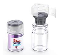 Bocaux en verre stériles avec couvercle de verrouillage et port d'injection auto-cicatrisant en caoutchouc butyle, couvercle à boucle, stérilisés individuellement (Transparent 5ml,10st)