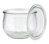 Bocal Weck avec couvercle, forme tulipe, 580 ml, set x6