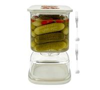Bocaux marinés avec couvercle - Récipient pour fermentation avec passoire pour choucroute et légumes | Pot hermétique à cornichons secs et humides | pour cuisine farine sucre café salade bonbons fioc