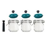 Bocaux sous vide 3 pièces 1l vert Airtender AT8404