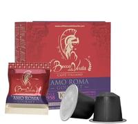 BOCCA DELLA VERITA - Boîte de 10 capsules de café italien AMO ROMA Gourmet, Capsules compatibles avec la machine à café Nespresso®, 100% Made in Italy