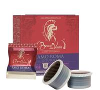 BOCCA DELLA VERITA - Boîte de 10 capsules de café italien AMO ROMA Gourmet, Capsules compatibles avec la machine à café Lavazza® Espresso Point, 100% Made in Italy