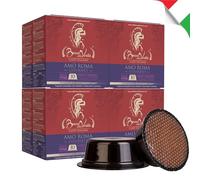 BOCCA DELLA VERITA - Boîte de 40 capsules de café italien AMO ROMA Gourmet Flavour, Capsules compatibles avec la machine à café Lavazza® A Modo Mio, 100% Made in Italy