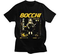 Bocchi The Rock Hitori Gotoh Kessoku Band Men's T-Shirt Unisex Black Men Tees L